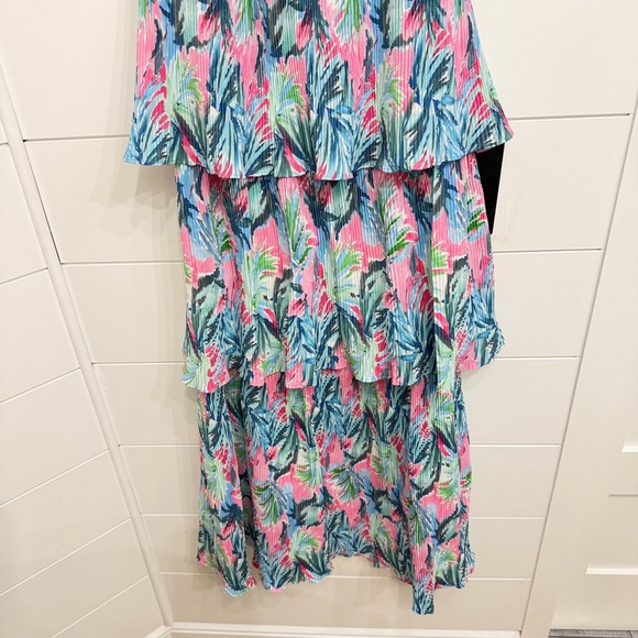 Saylor Tropical Tiered Maxi Dress Floral Resort Beach XS 36009 - Picture 7 of 14